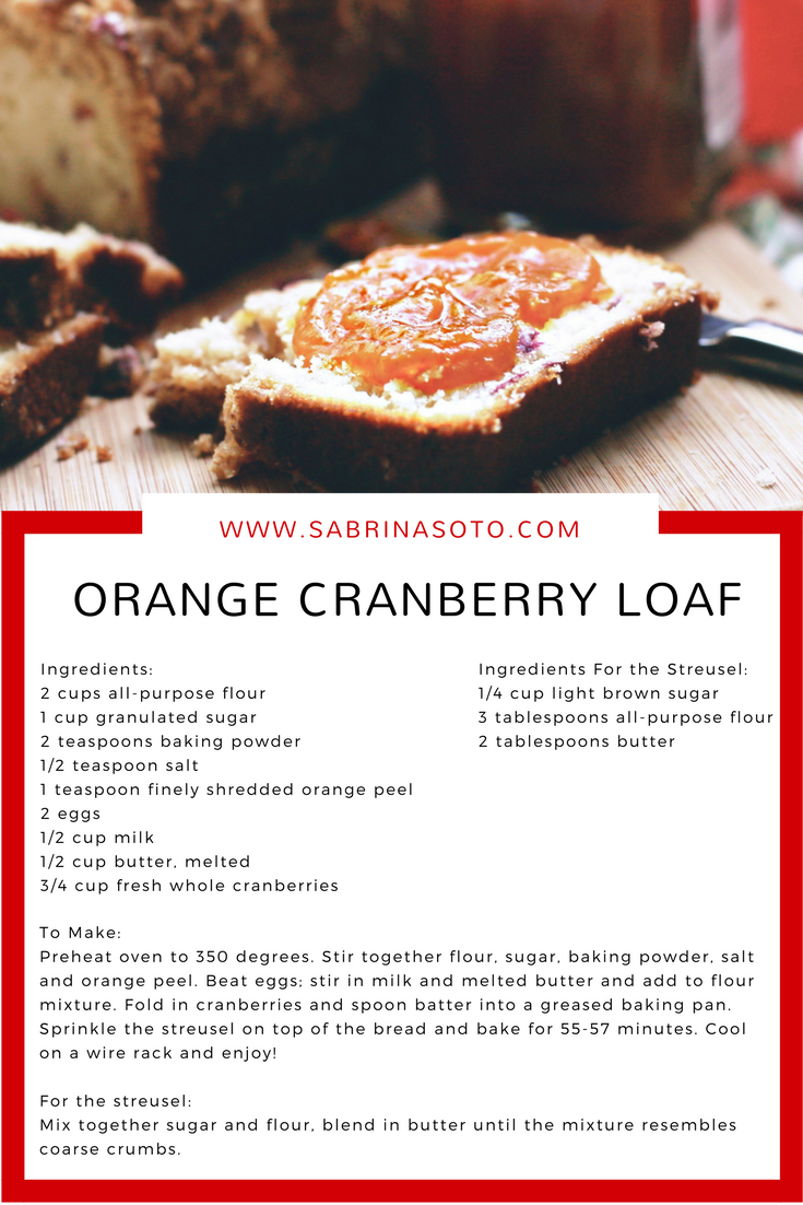 SS- Orange Cranberry Loaf